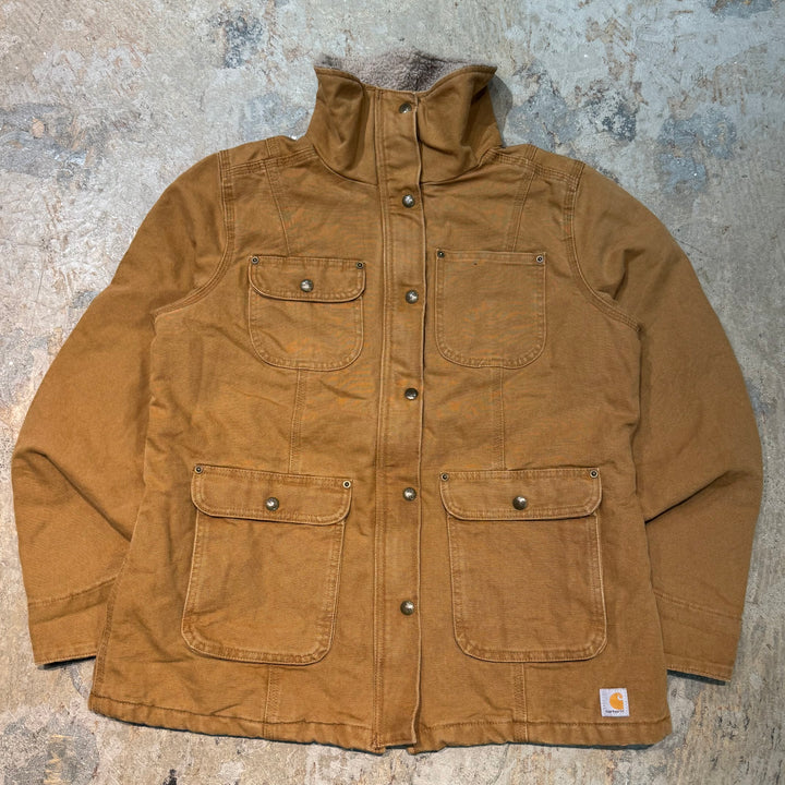 중고 의류 Carhartt/ Carhartt/ Wesley 코트/ 오리 직물/ 퀼트 안감/ 여성/ 크기 L