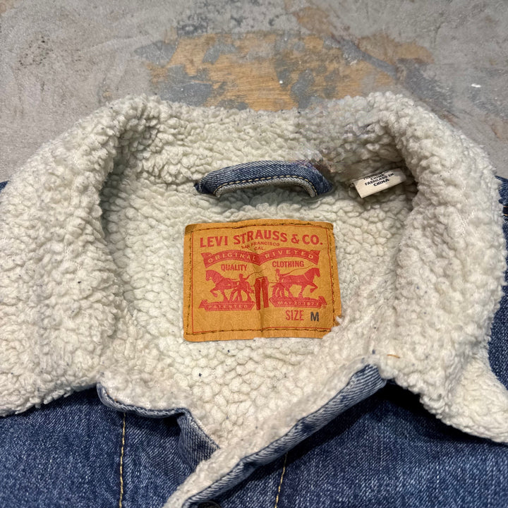 古着 Levi's/ リーバイス/ デニムジャケット/ Gジャン/裏地ボア/襟ボア/サイズM