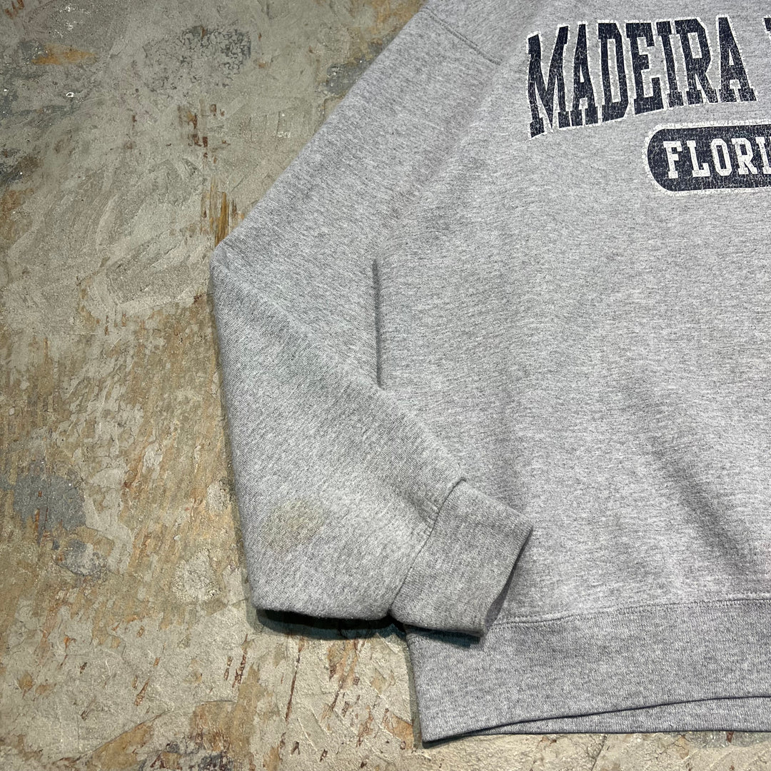 #4050 古着 JERZEES/ジャージーズ/Crew Neck College Sweat Shirts/クルーネックカレッジスウェット/MADEIRA BEACH/マデイラビーチ/FLORIDA/サイズL