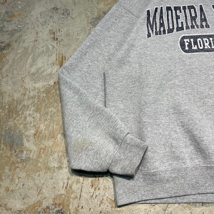 #4050 古着 JERZEES/ジャージーズ/Crew Neck College Sweat Shirts/クルーネックカレッジスウェット/MADEIRA BEACH/マデイラビーチ/FLORIDA/サイズL