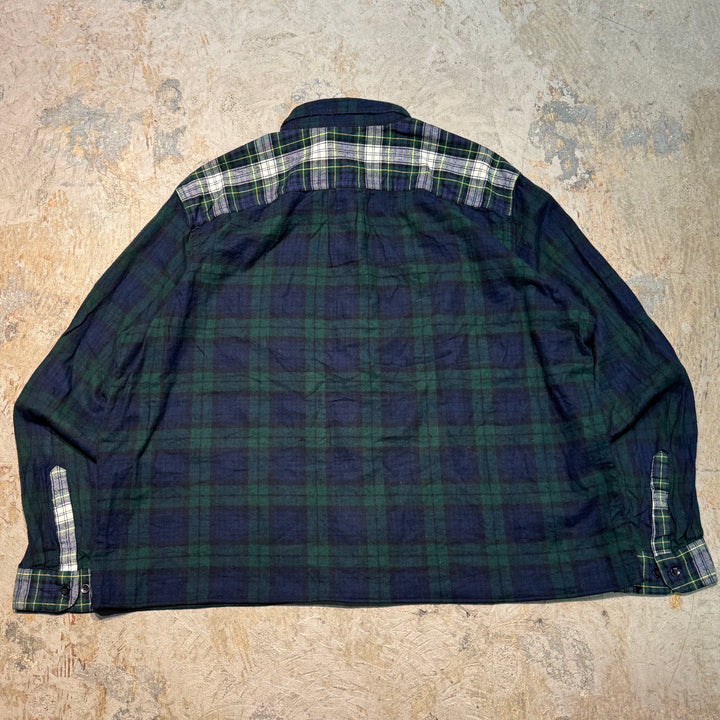古着 L.L.Bean/ エルエルビーン/ フランネルシャツ/ チェック柄/ リメイク/ サイズXXL