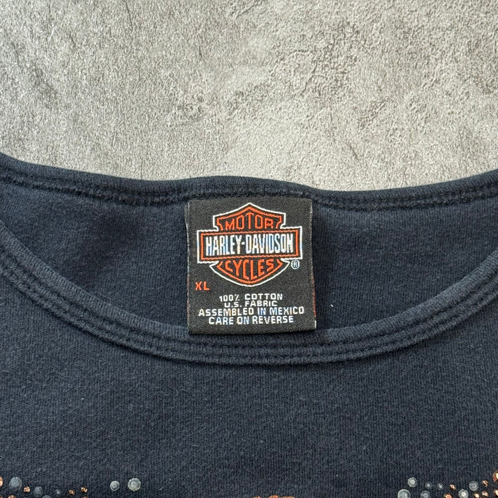 古着 Harley-Davidson ハーレーダビッドソン プリントTシャツ レディース Y2K サイズXL