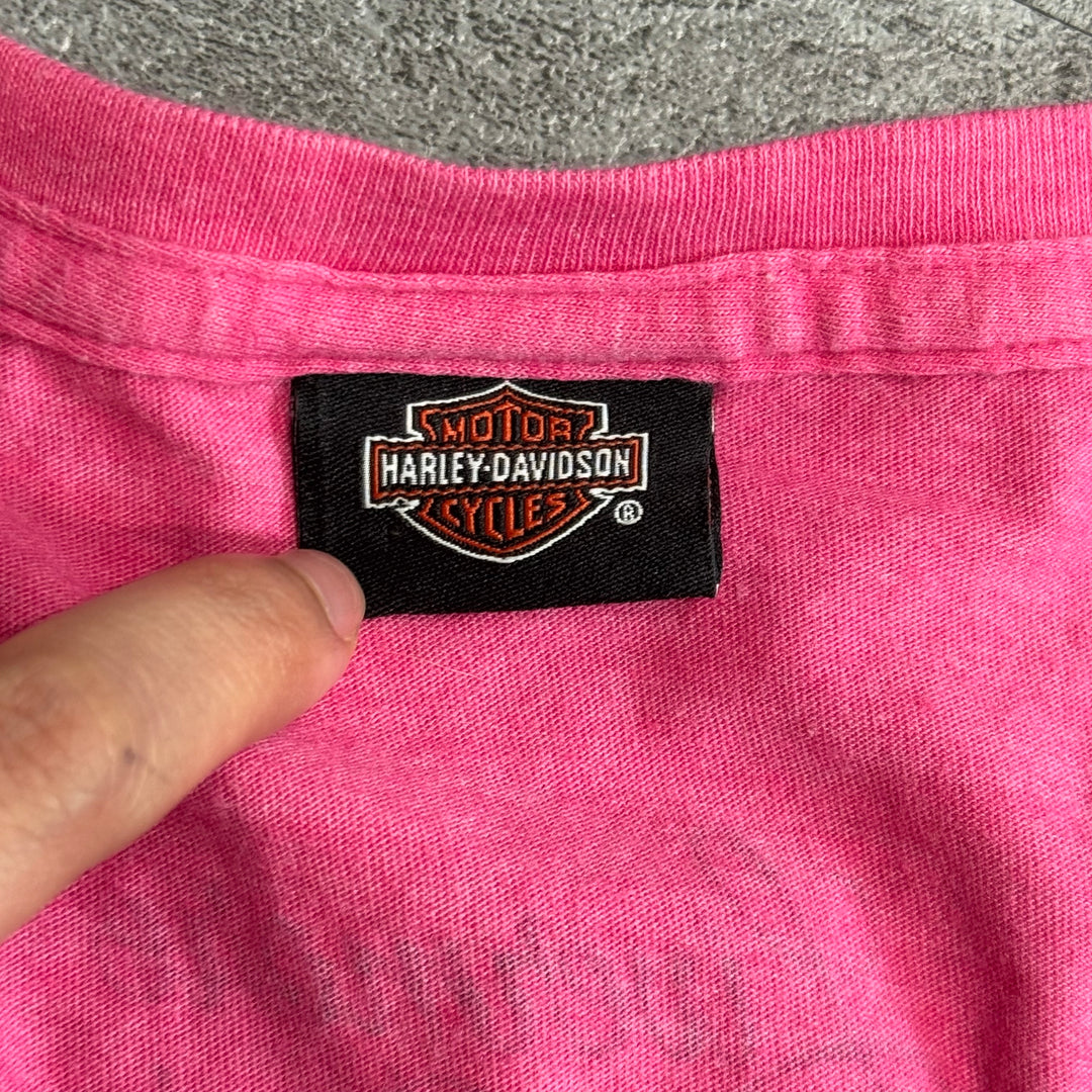 古着 Harley-Davidson ハーレーダビッドソン プリントTシャツ レディース Y2K サイズXL相当
