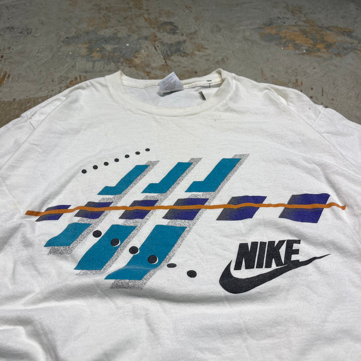 古着 90's USA製 NIKE/ナイキ / 銀タグ / ヴィンテージ シングルステッチ プリントTシャツ/サイズM