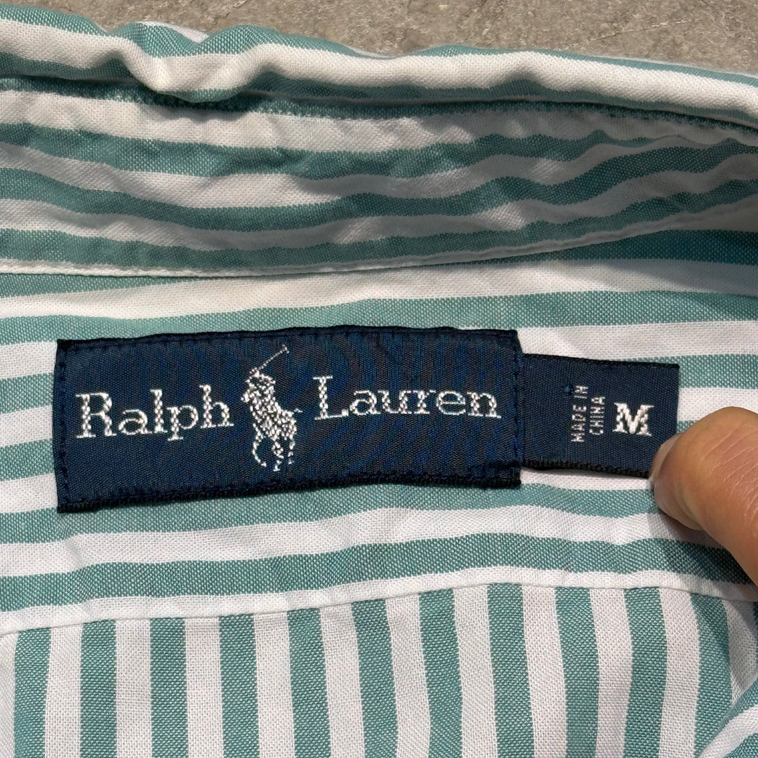 古着 POLO by Ralph Lauren/ ラルフ ローレン/ ボタンダウン長袖シャツ/ ストライプ柄/ サイズM