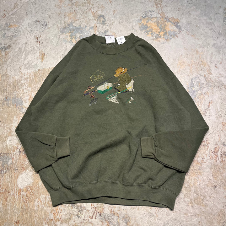 #4127 古着 Unknow/Crew Neck College Sweat/クルーネックカレッジスウェット/刺繍/MADE IN U.S.A/サイズXXL