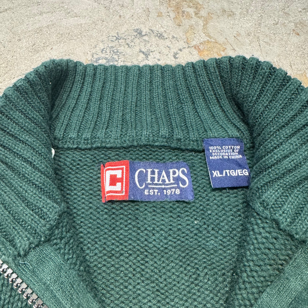古着 CHAPS/ チャップス/ ハーフジップニットセーター/ サイズXL