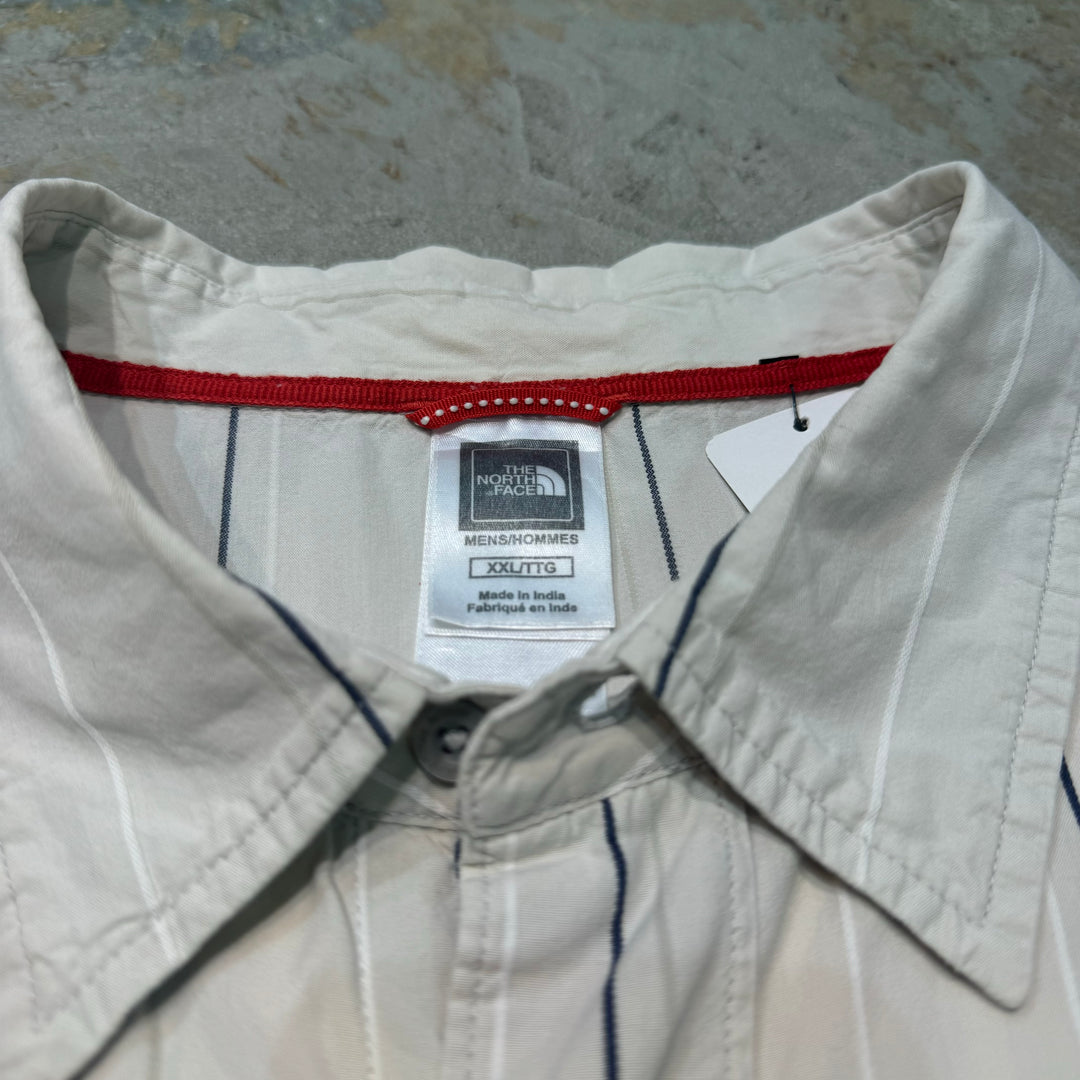 Second-hand clothing THE NORTH FACE/The North Face/Button-down short-sleeved shirt/Stripe pattern/Size XXL