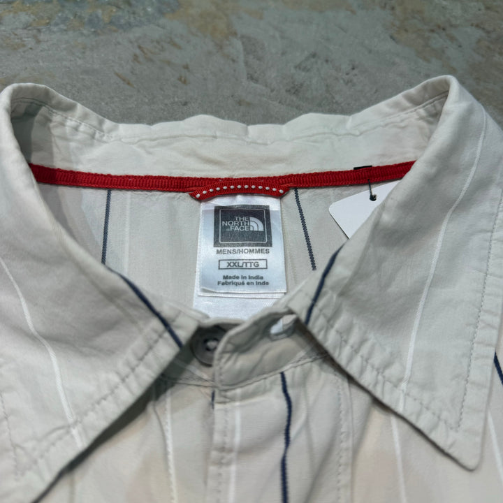 Second-hand clothing THE NORTH FACE/The North Face/Button-down short-sleeved shirt/Stripe pattern/Size XXL