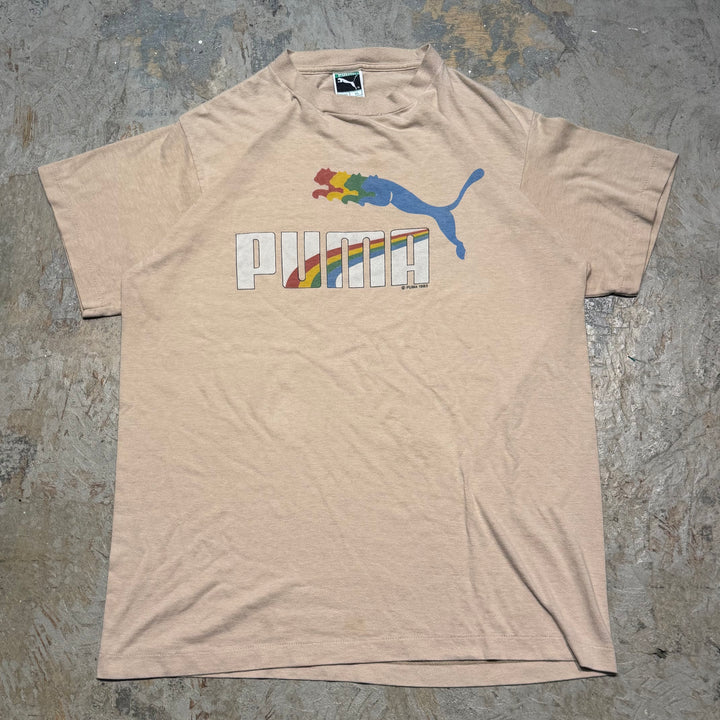 古着 USA製 80's PUMA/ プーマ / プリントTシャツ/ サイズXL