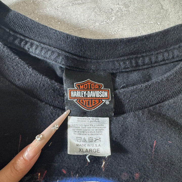 古着 USA製 Harley-Davidson ハーレーダビッドソン プリントTシャツ サイズXL
