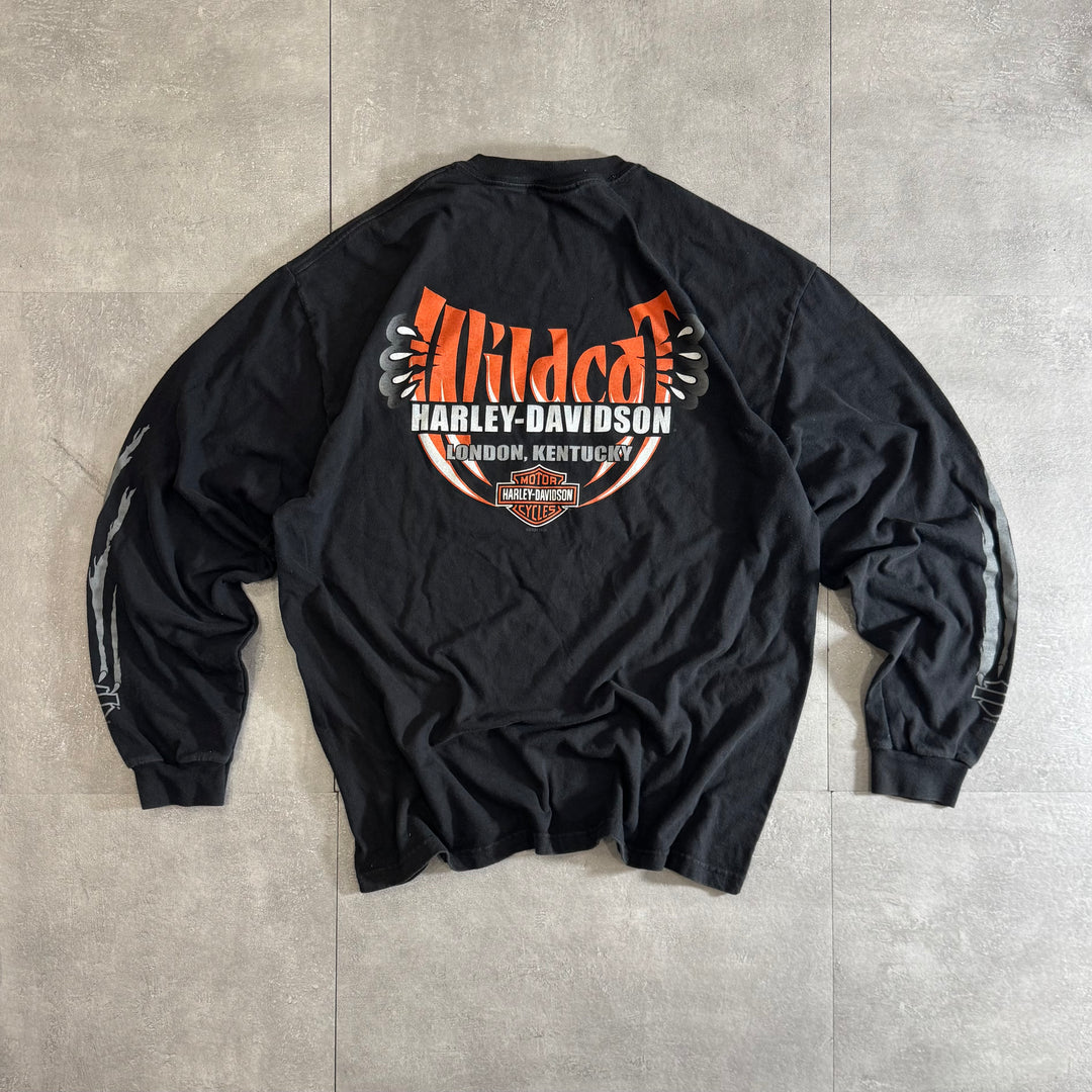 古着 USA製 Harley-Davidson ハーレーダビッドソン ロングスリーブプリントTシャツ サイズXL