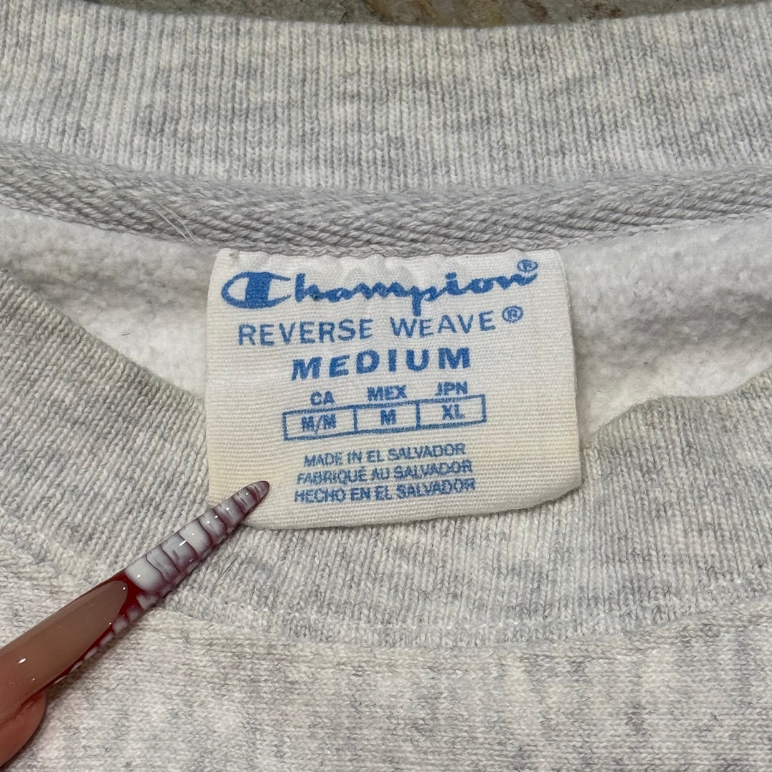 古着 Champion/ チャンピオン/リバースウィーブ/ クルーネックスウェット/ カレッジロゴ/サイズM
