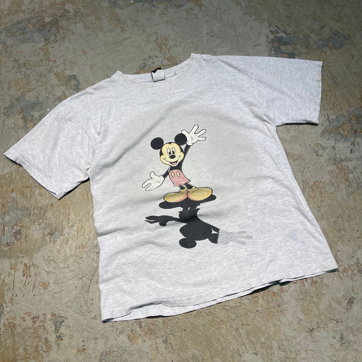 #4583 古着 MICKEY UNLIMITED/short sleeve print t-shirt Tee/半袖プリントTシャツ/シングルステッチ/ミッキープリント/サイズXL相当