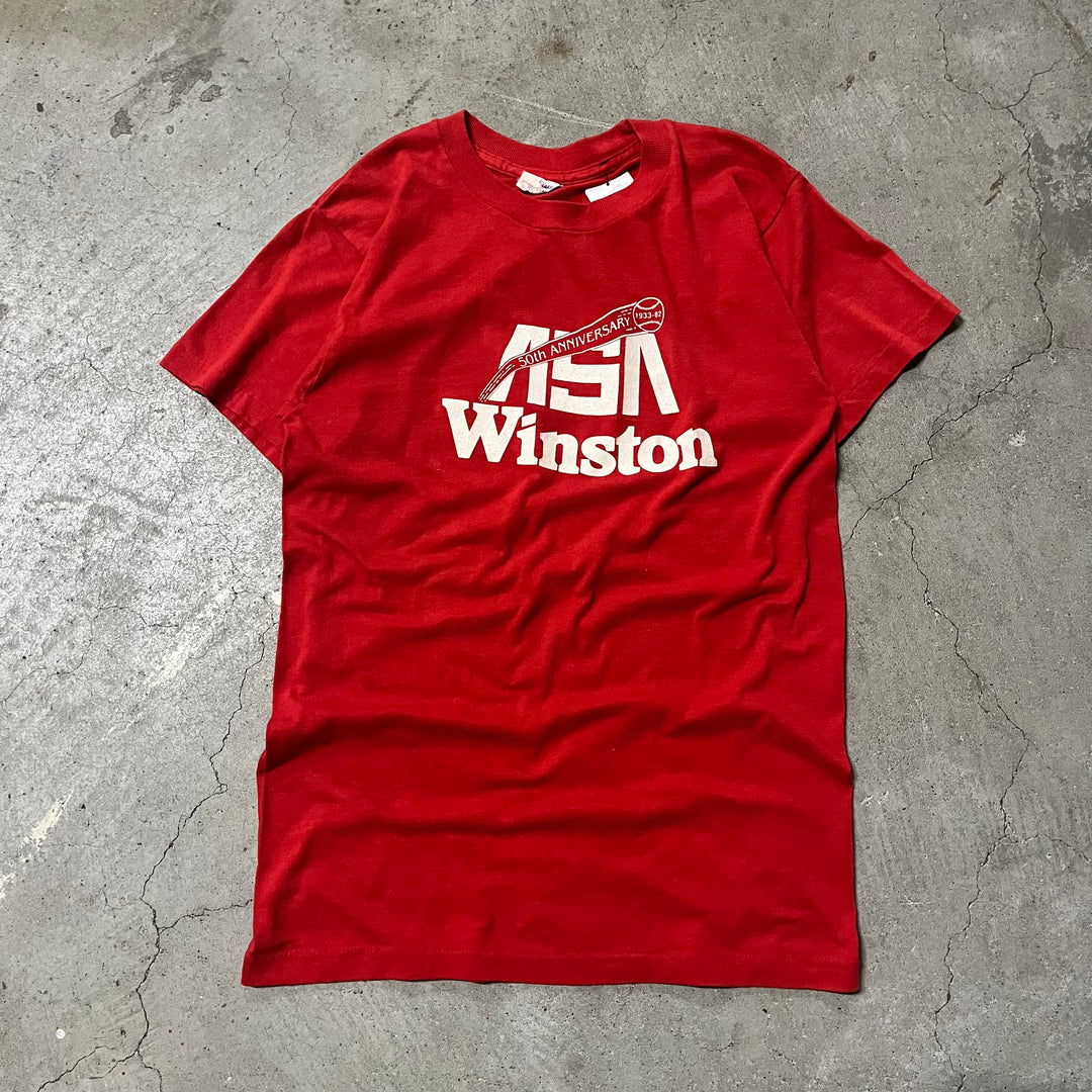 #4701 古着 USA製/ASAwinston ソフトボール/ヴィンテージ シングルステッチ Tシャツ/サイズM