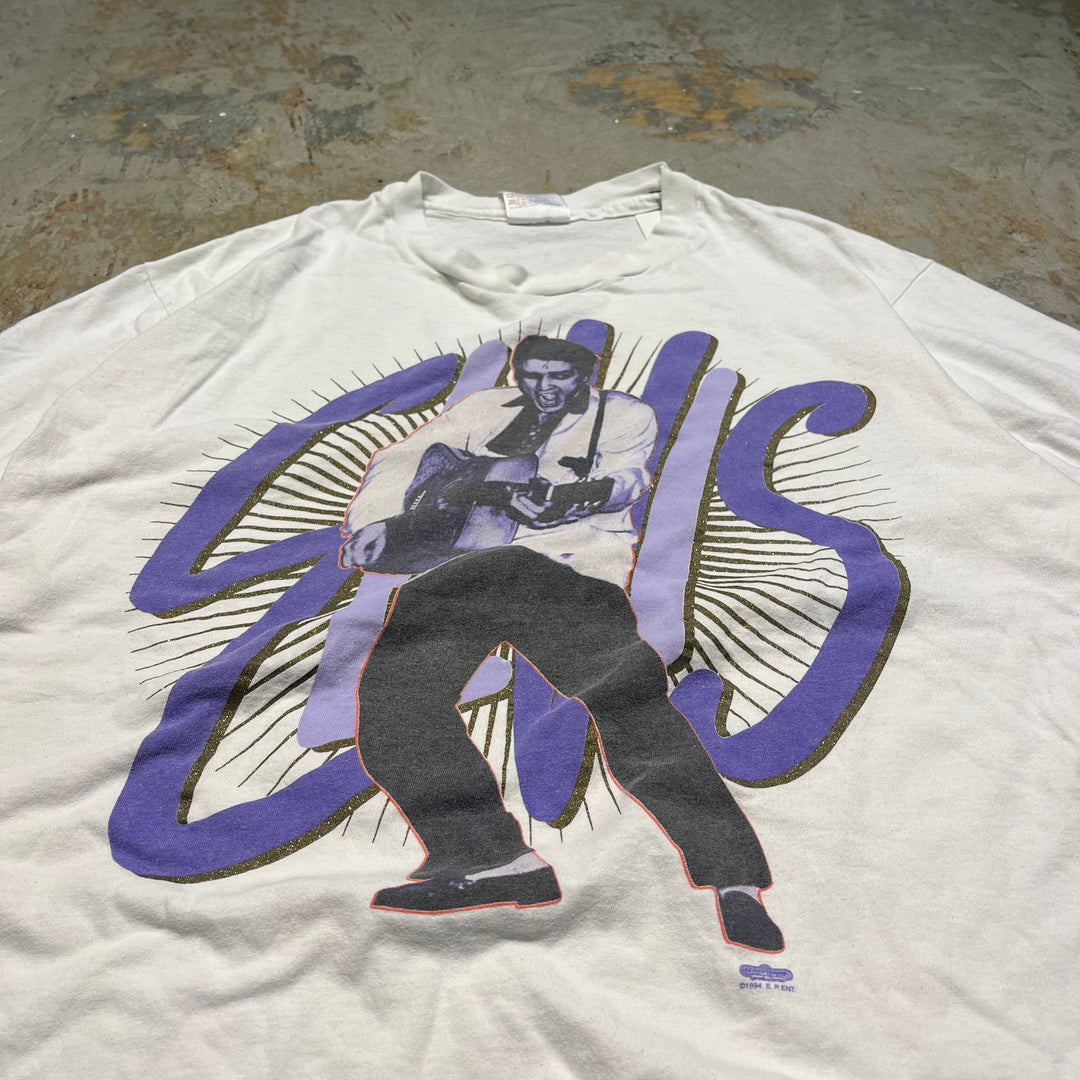 古着 USA製 90s ヘインズ/ELVIS PRESLEY/エルビスプレスリー/ヴィンテージ シングルステッチ プリントTシャツ/サイズL