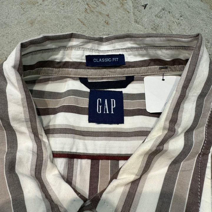 古着 GAP/ ギャップ/ 長袖シャツ/ ストライプ柄/ サイズXXL相当