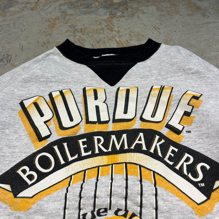 #4067 古着　Unknow/Crew neck sweat/クルーネックスウェット/PURDUE BOILERMAKERS/サイズL