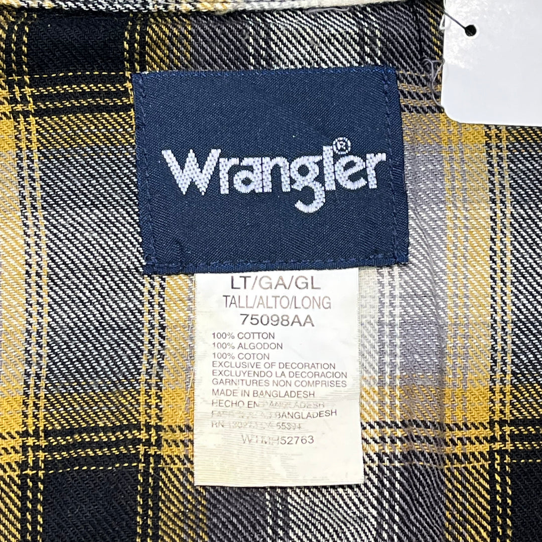 古着 Wrangler/ラングラー / 長袖 ウエスタンシャツ/ チェック柄/リメイク/サイズL