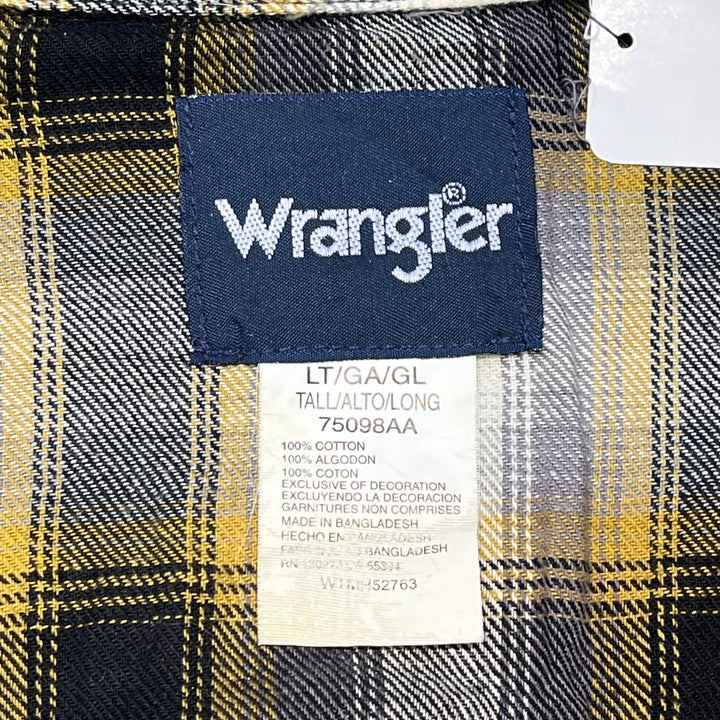古着 Wrangler/ラングラー / 長袖 ウエスタンシャツ/ チェック柄/リメイク/サイズL