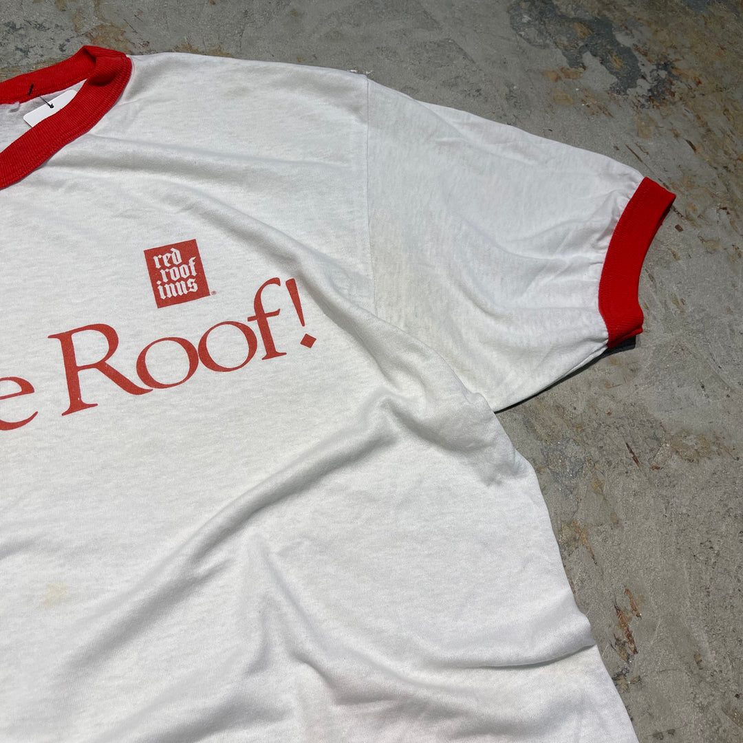 #4470 古着 90's Vintage/short sleeve Print Ringr t-shirt Tee/半袖プリントリンガーTシャツ/サイズL-XL相当