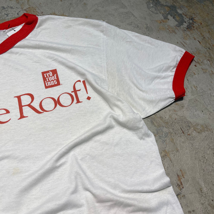 #4470 古着 90's Vintage/short sleeve Print Ringr t-shirt Tee/半袖プリントリンガーTシャツ/サイズL-XL相当