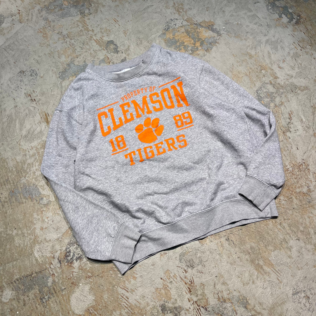 #4123 古着 Russell Athletic/ラッセルアスレチック/Crew Neck College Sweat Shirts/クルーネックカレッジスウェット/PROPERTY OF CLEMSON TIGERS/サイズL