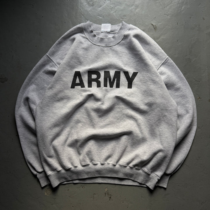 古着 USA製 JERZEES/ ジャージーズ/ クルーネックスウェット/ ARMY/ ミリタリー/ サイズL