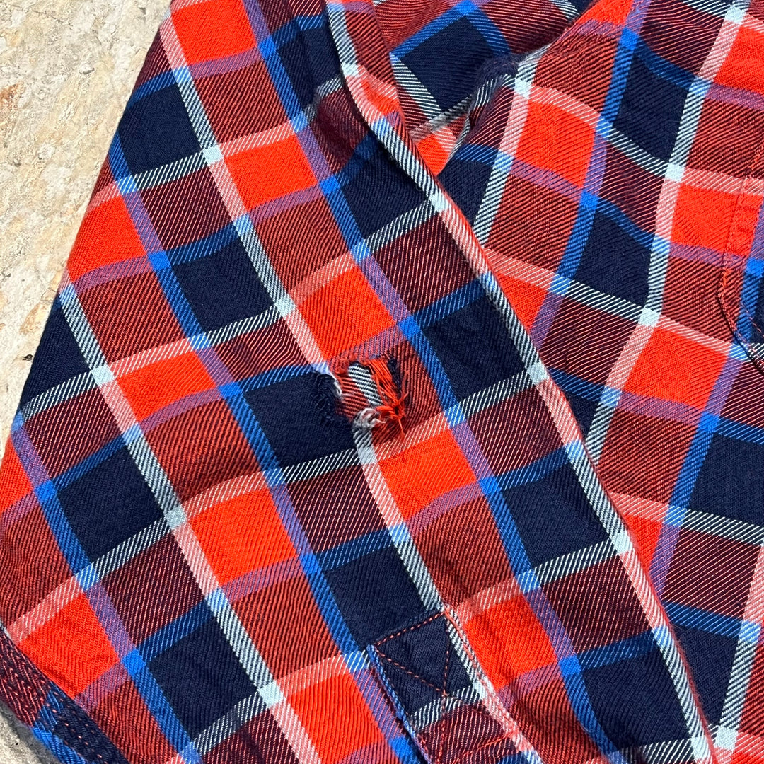 古着 L.L.Bean/ エルエルビーン/ フランネルシャツ/ チェック柄/ リメイク/ サイズM