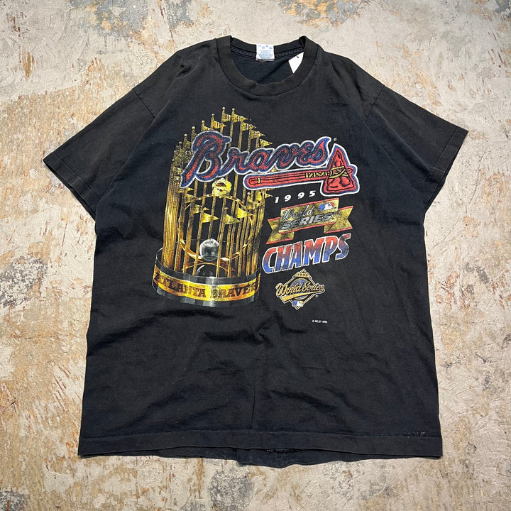 古着 USA製 アトランタ･ブレーブス/ワールドシリーズチャンピオンズ/MLB/1995/プリントTシャツ / サイズL