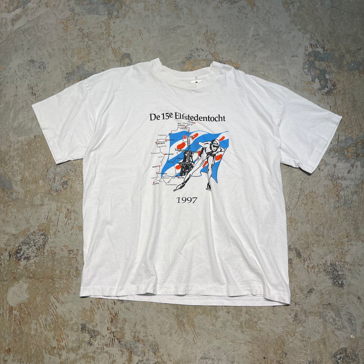 古着 90's USAVINTAGE / 第15回11都市ツアー / アイススケート / 1997年/ ヴィンテージ シングルステッチ プリントTシャツ/サイズXL相当