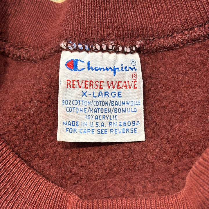 古着 USA製 90's Champion/ チャンピオン/リバースウィーブ/ クルーネックスウェット/ スプリングフィールド大学/ 刺繍タグ/ カレッジプリント/ サイズXL