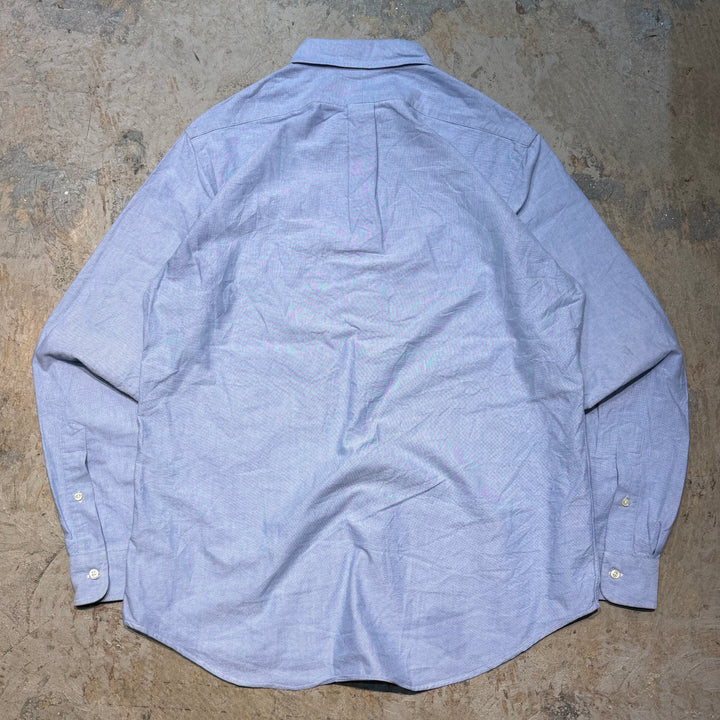 古着 POLO by Ralph Lauren/ ラルフ ローレン/ ボタンダウン長袖シャツ/ 無地/ サイズL