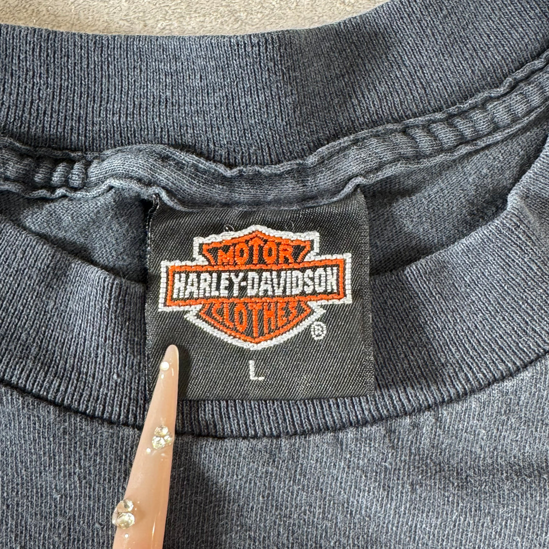 古着 USA製 Harley-Davidson ハーレーダビッドソン プリントTシャツ シングルステッチ サイズL