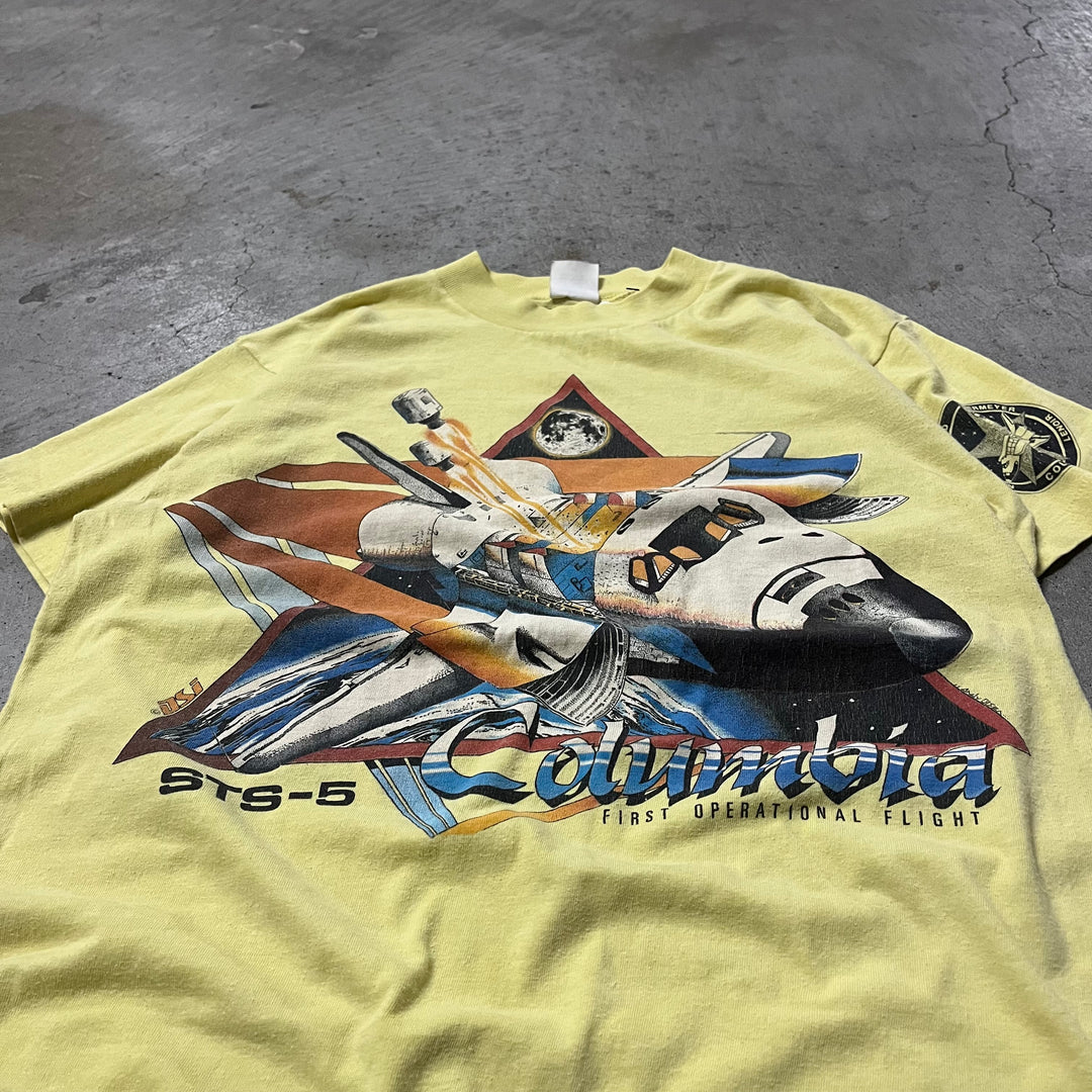 #4708 古着 希少レア NASA STS-5 スペースシャトル/ヴィンテージ シングルステッチ Tシャツ/サイズM