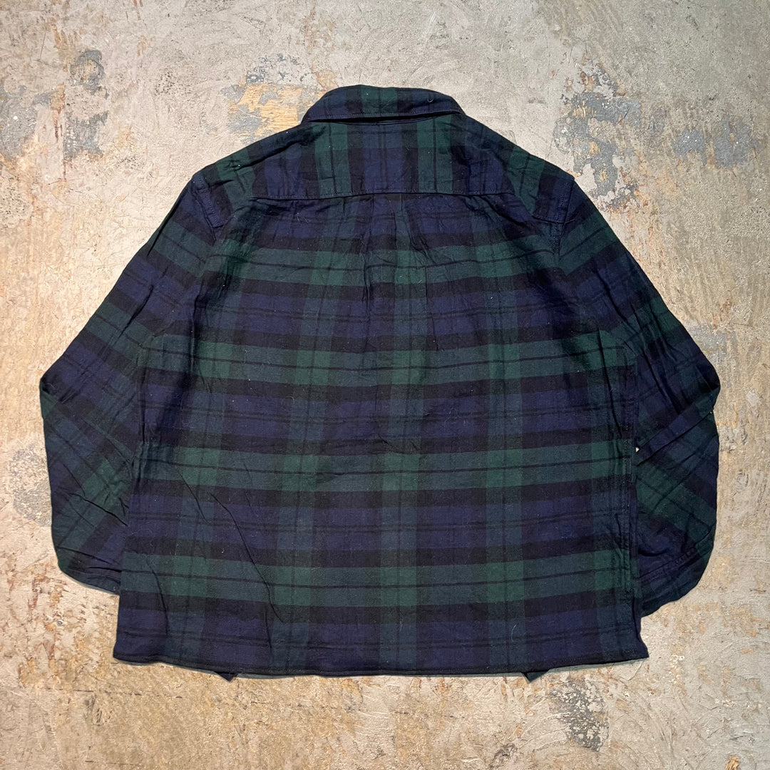 古着 GAP/ ギャップ/ コットンフランネルシャツ/長袖シャツ/ チェック柄/リメイク/ サイズM