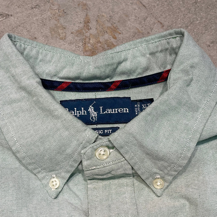 #4393 古着 Ralph Lauren/ラルフローレン/Long Sleeve Button Down Shirt/長袖ボタンダウンシャツ/CLASSIC FIT/サイズXL