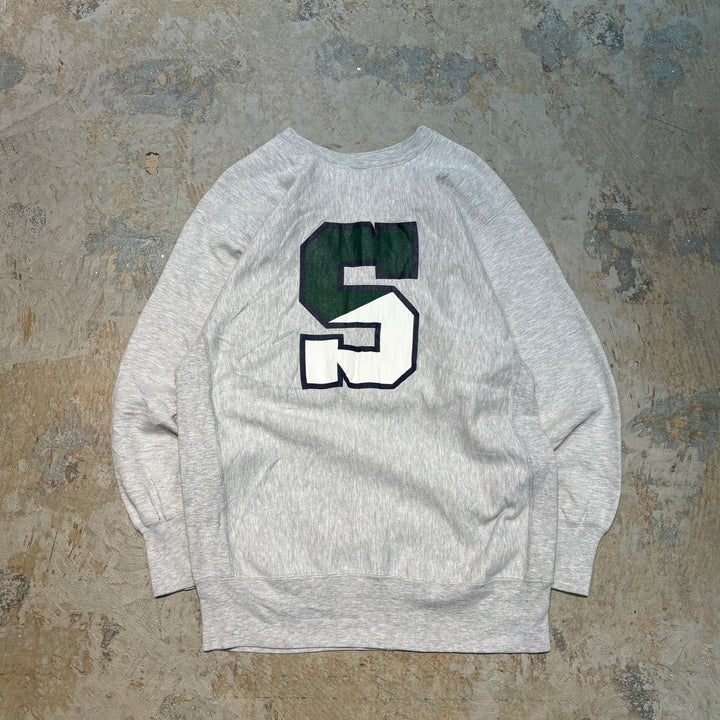 古着 USA製 90's Champion/ チャンピオン/リバースウィーブ/ クルーネックスウェット/ ミシガン大学/ 刺繍ロゴ/ サイズXXL