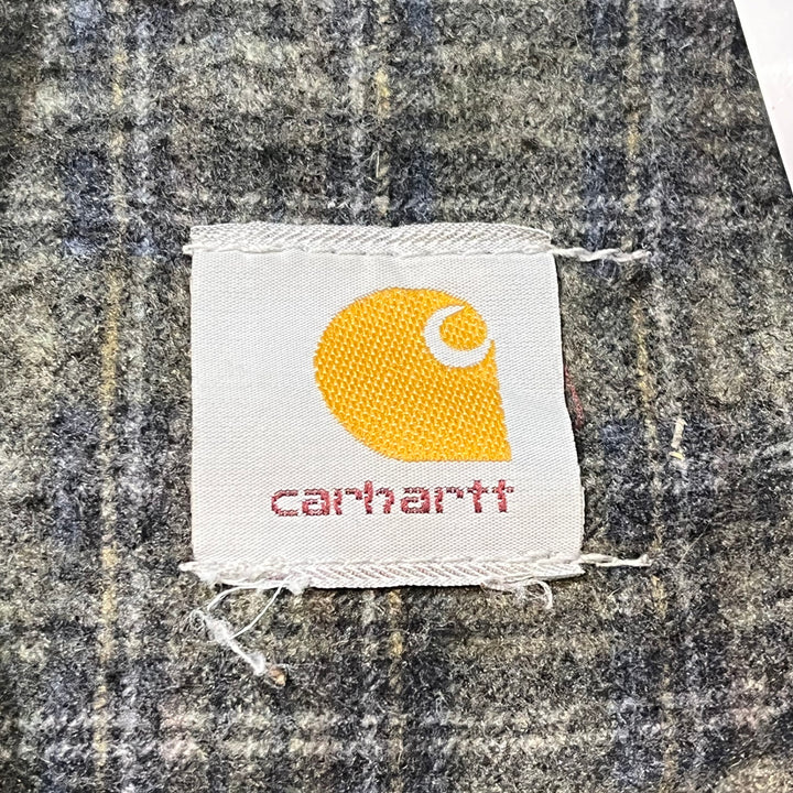 古着 carhartt/ カーハート/デトロイトジャケット/ ダック地/ 裏地ブランケット/ チェック柄/ サイズL相当