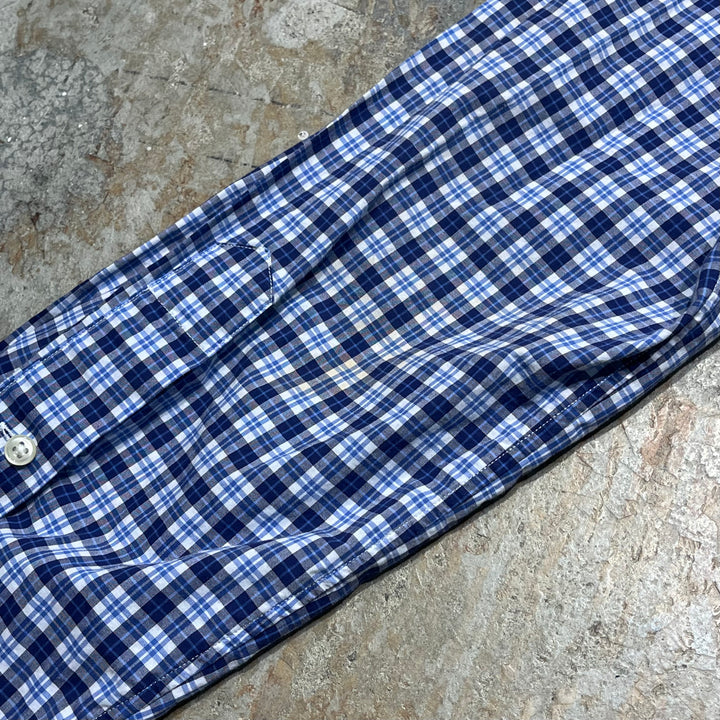 #4420 古着 Ralph Lauren/ラルフローレン/Long Sleeve Button Down Shirt/長袖ボタンダウンシャツ/チェック柄/SLIM FIT/サイズXXL