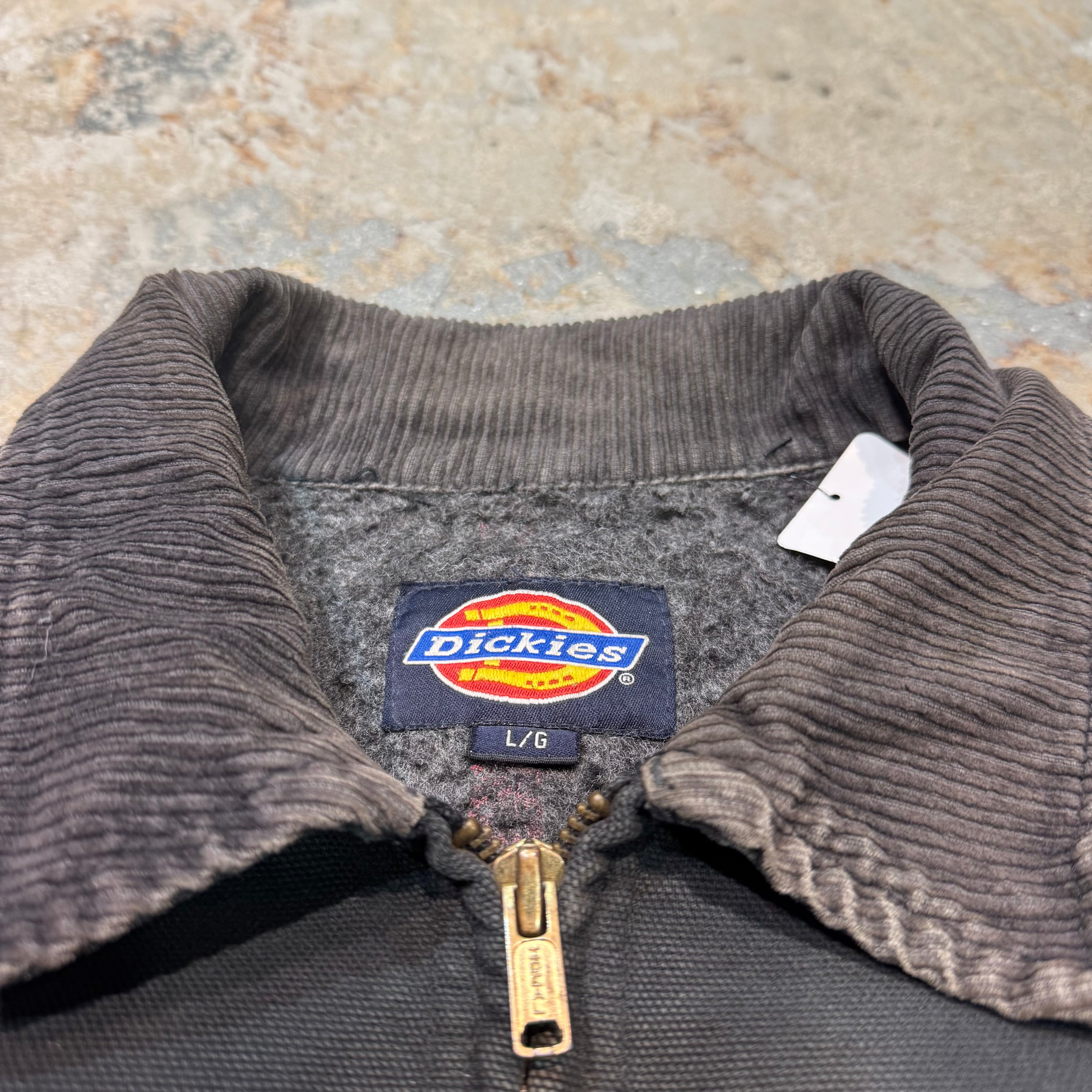 Dickies ビンテージ ダック デトロイトジャケット 裏地ブランケット L 古着 00s Dickies ブランケット ライナー MOS モスグリーン ダック
