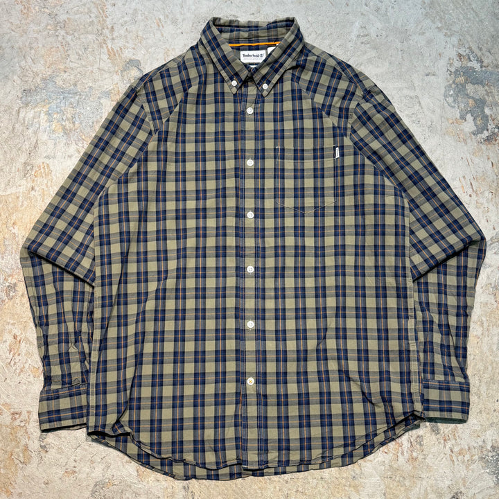 timberland/ティンバーランド/ボタンダウン長袖シャツ/チェック柄/サイズL