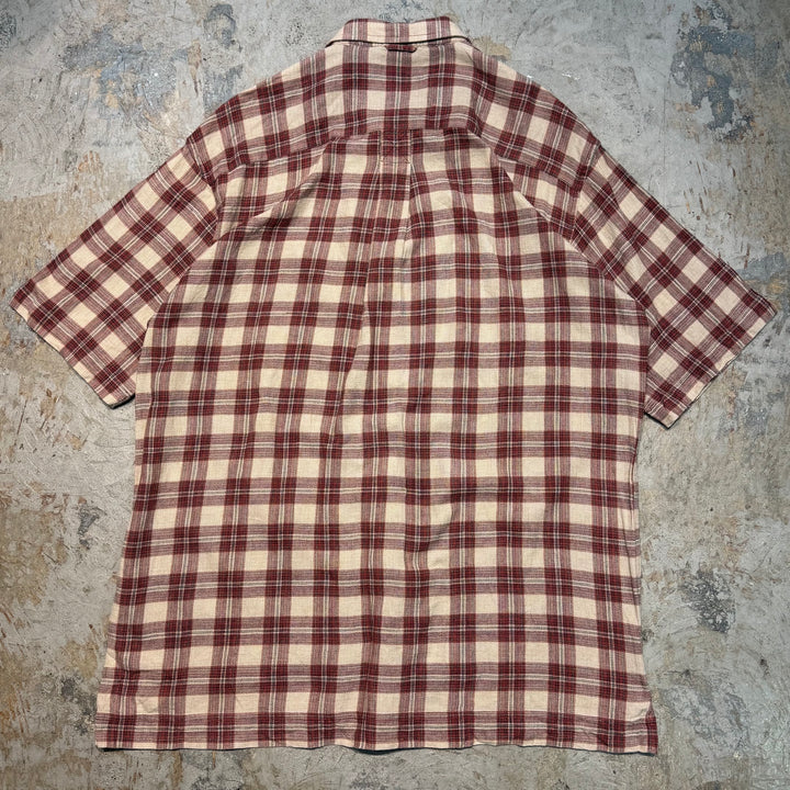 古着 TIMBERLAND/ ティンバーランド/ ボタンダウン半袖シャツ/ チェック柄/ サイズL