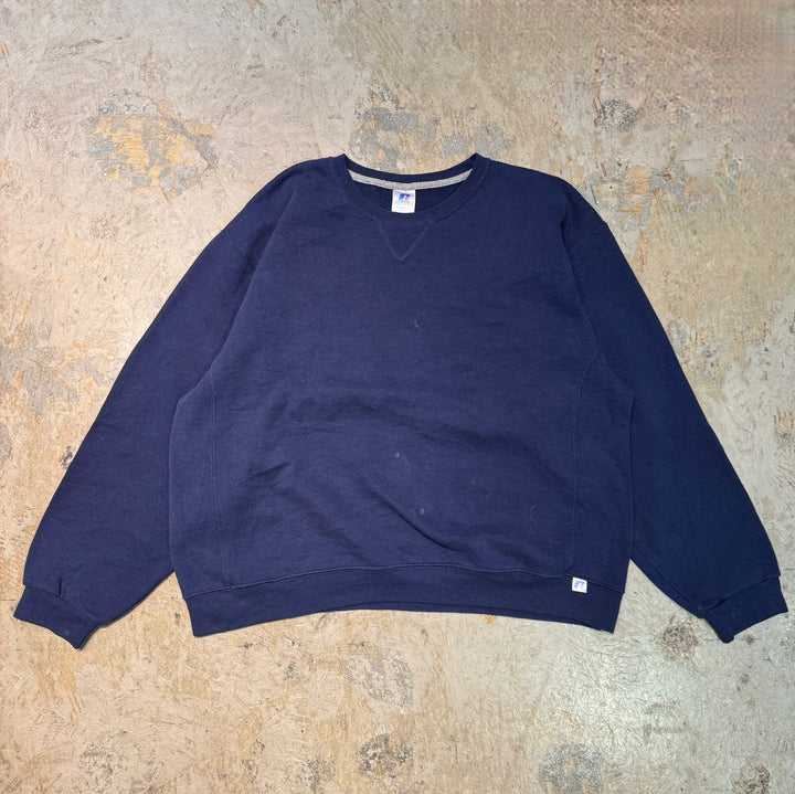古着 90's USA製 RUSSELLATHLETIC/ ラッセル アスレチック/ クルーネックブランクスウェット/ 無地/ サイズXL