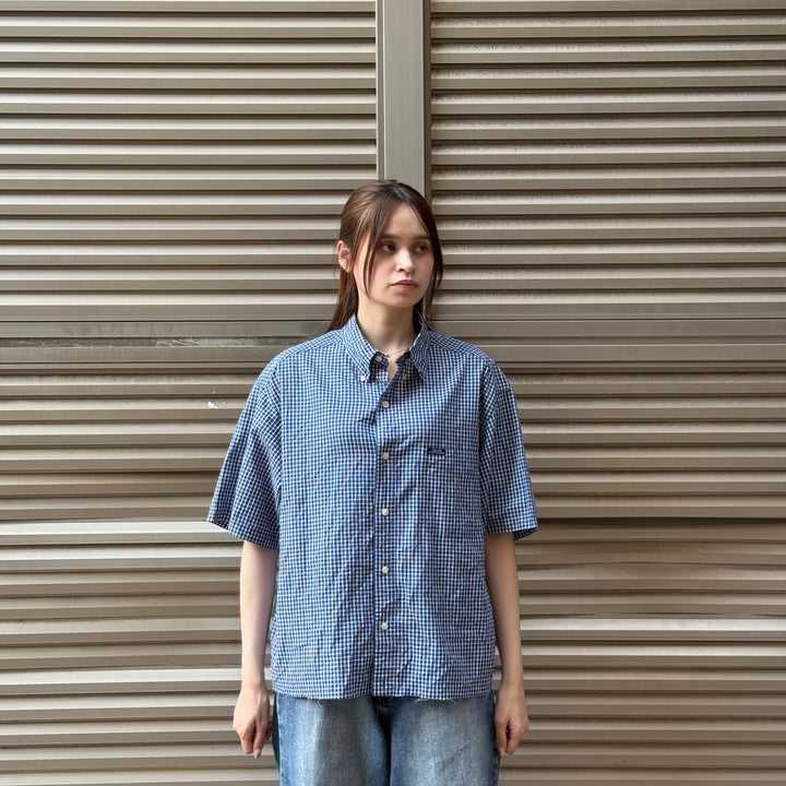 古着 CHAPS RALPH LAUREN/ チャップス ラルフ ローレン/  リメイク / ボタンダウン半袖シャツ/ チェック柄/ サイズL