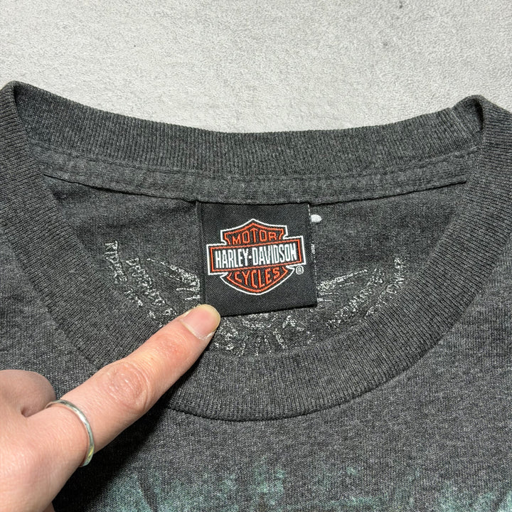 古着 Harley-Davidson/ハーレーダビッドソン/ ロングスリーブプリントTシャツ/サイズXL相当