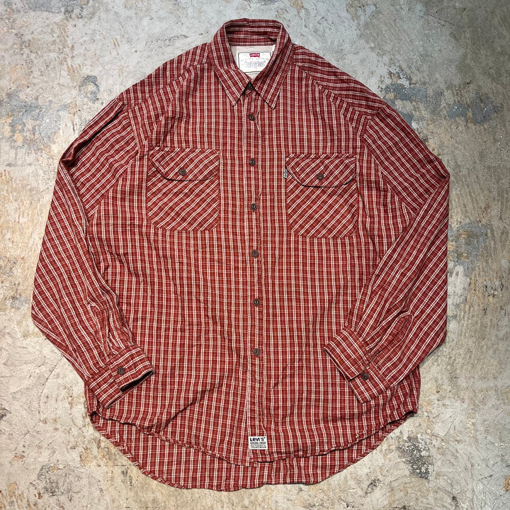 古着 Levis/リーバイス/ボタンダウン長袖シャツ/チェック柄/サイズL