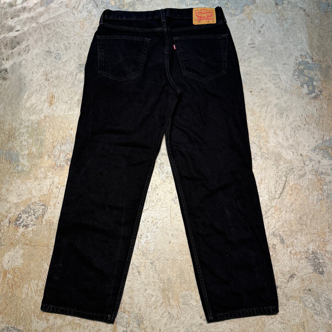 古着 Levi's/ リーバイス/ ブラックデニムパンツ/ 550/ 実寸サイズ34×30