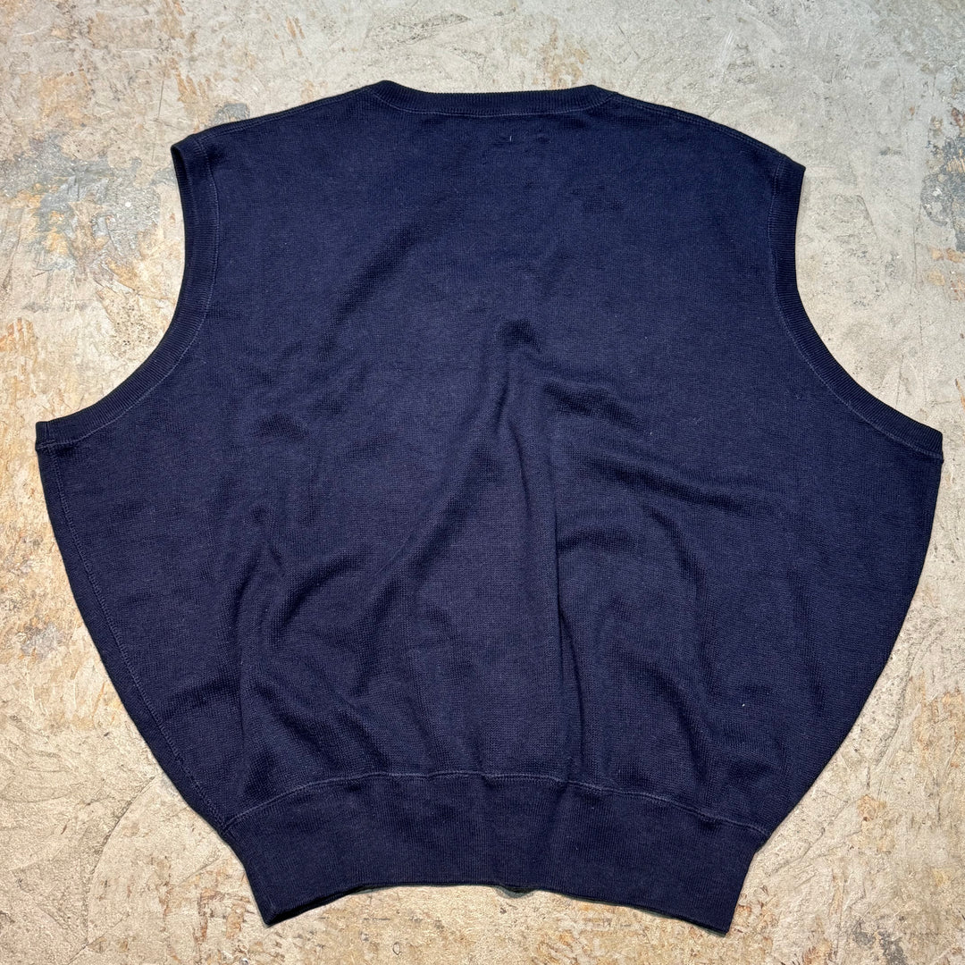古着 POLO GOLF Ralph Lauren/ ポロゴルフラルフローレン/ Vネックニットベスト/ サイズXL