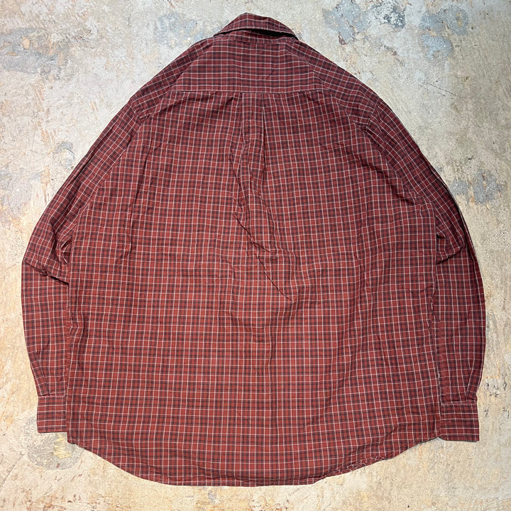 古着 Eddie Bauer/エディー･バウアー/ ボタンダウン長袖シャツ/チェック柄/サイズL